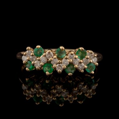 Pre-Owned Emerald & Diamond Ring in 14K