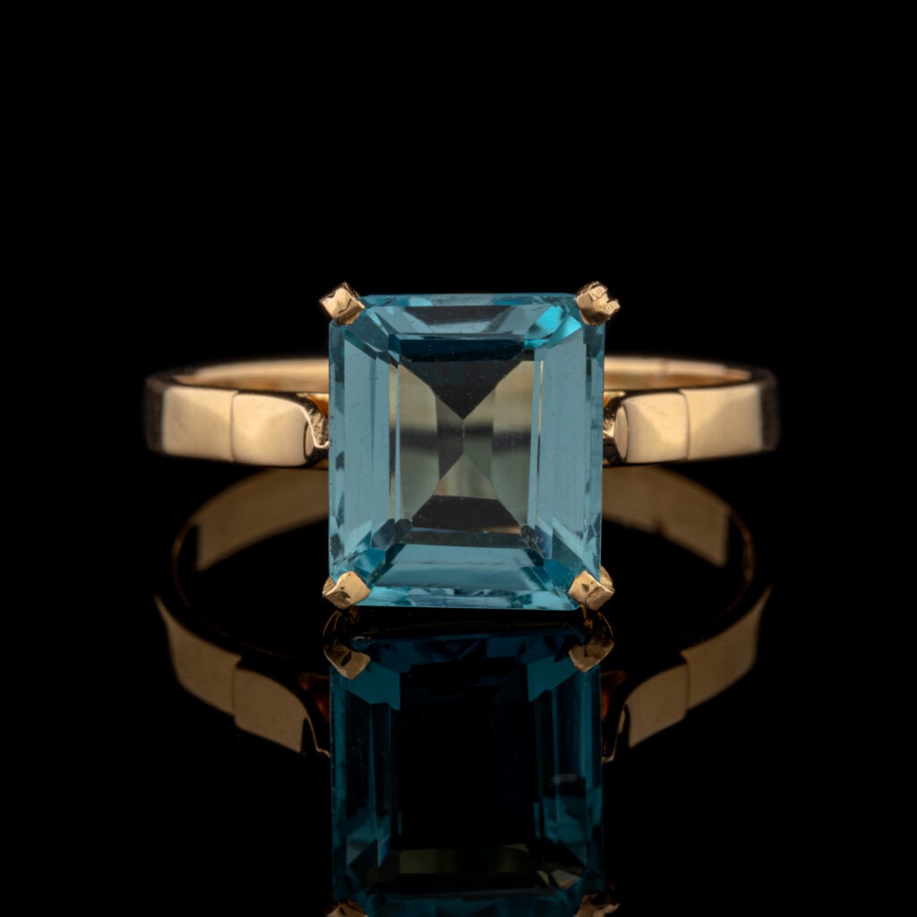 Pre-Owned Blue Topaz Ring in 18K