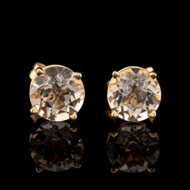 Pre-Owned Herkimer Diamond Earrings in 14K