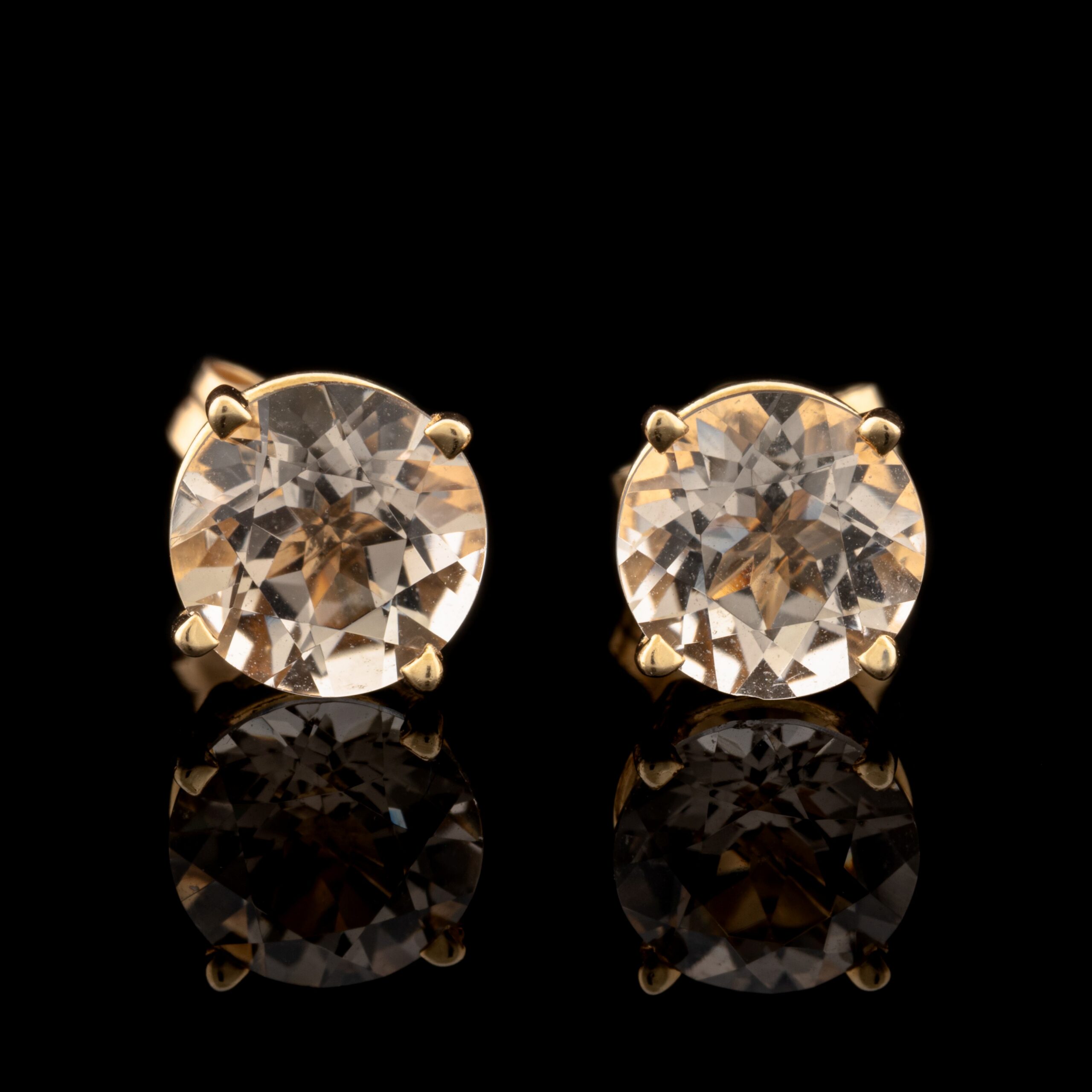 Pre-Owned Herkimer Diamond Earrings in 14K