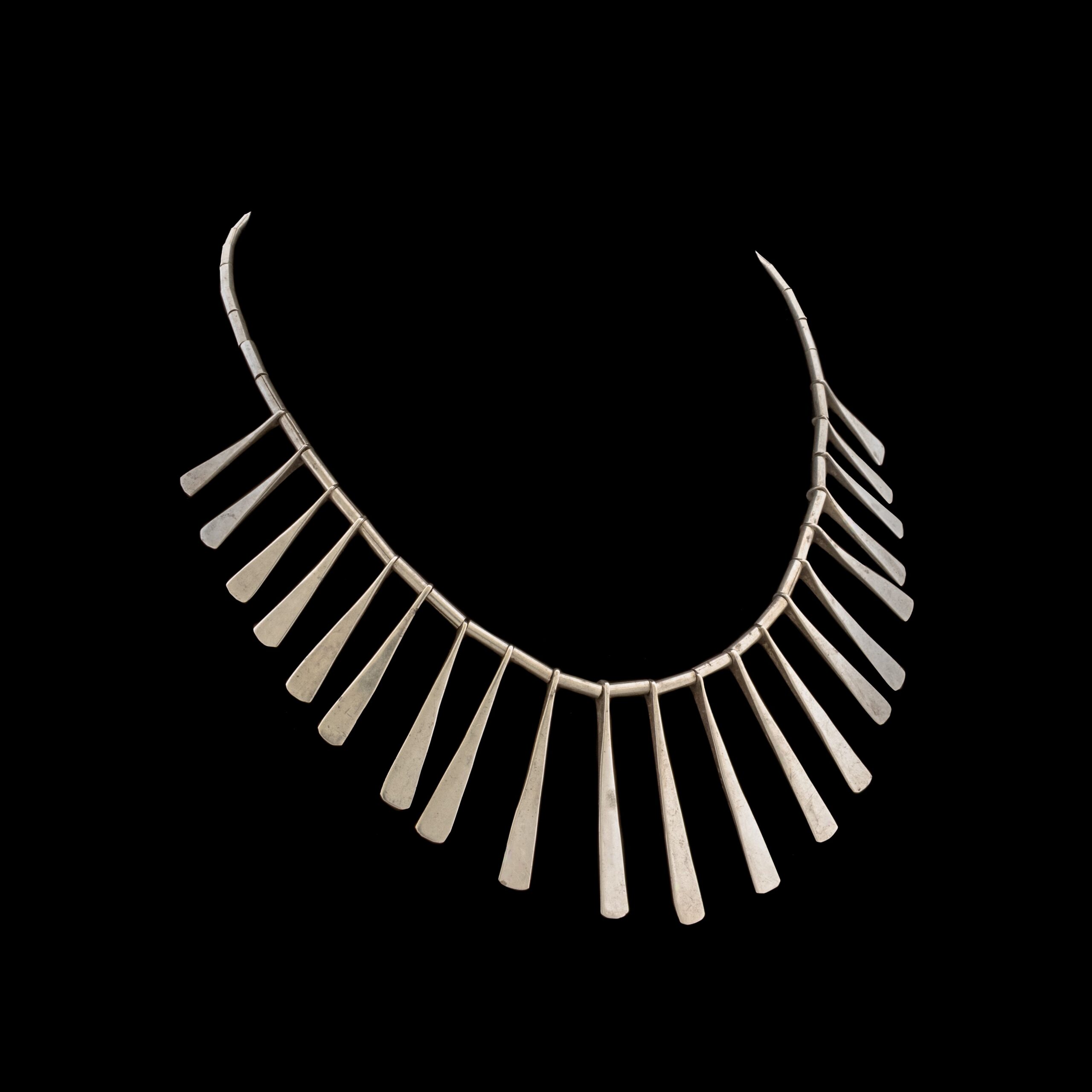 Pre-Owned Mexican Flat Nail Necklace in Sterling Silver