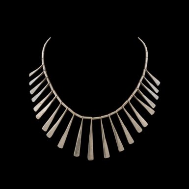 Pre-Owned Mexican Flat Nail Necklace in Sterling Silver