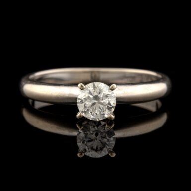 Pre-Owned Diamond Solitaire Ring 14K White Gold