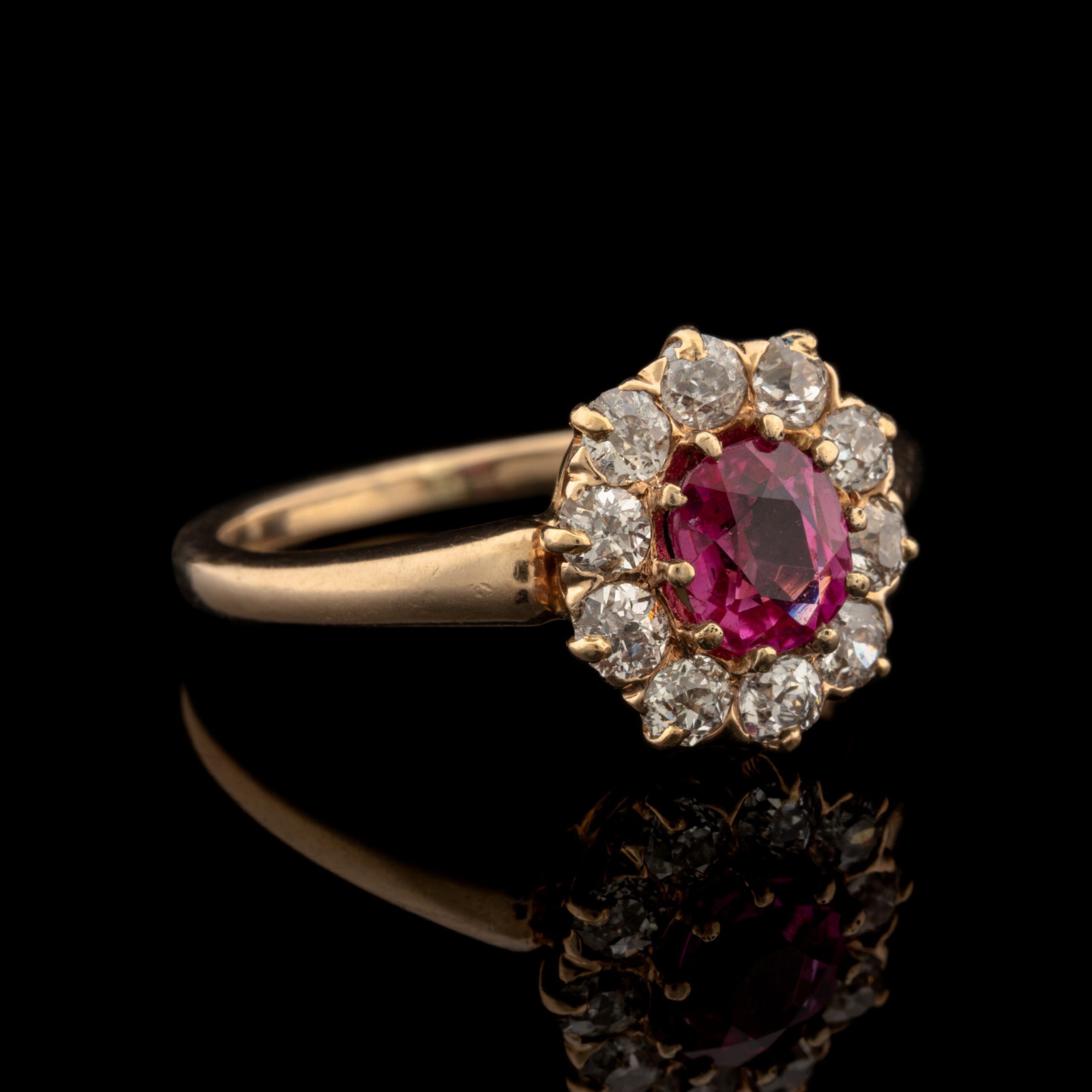 Vintage Ruby & Diamond Ring in 14K