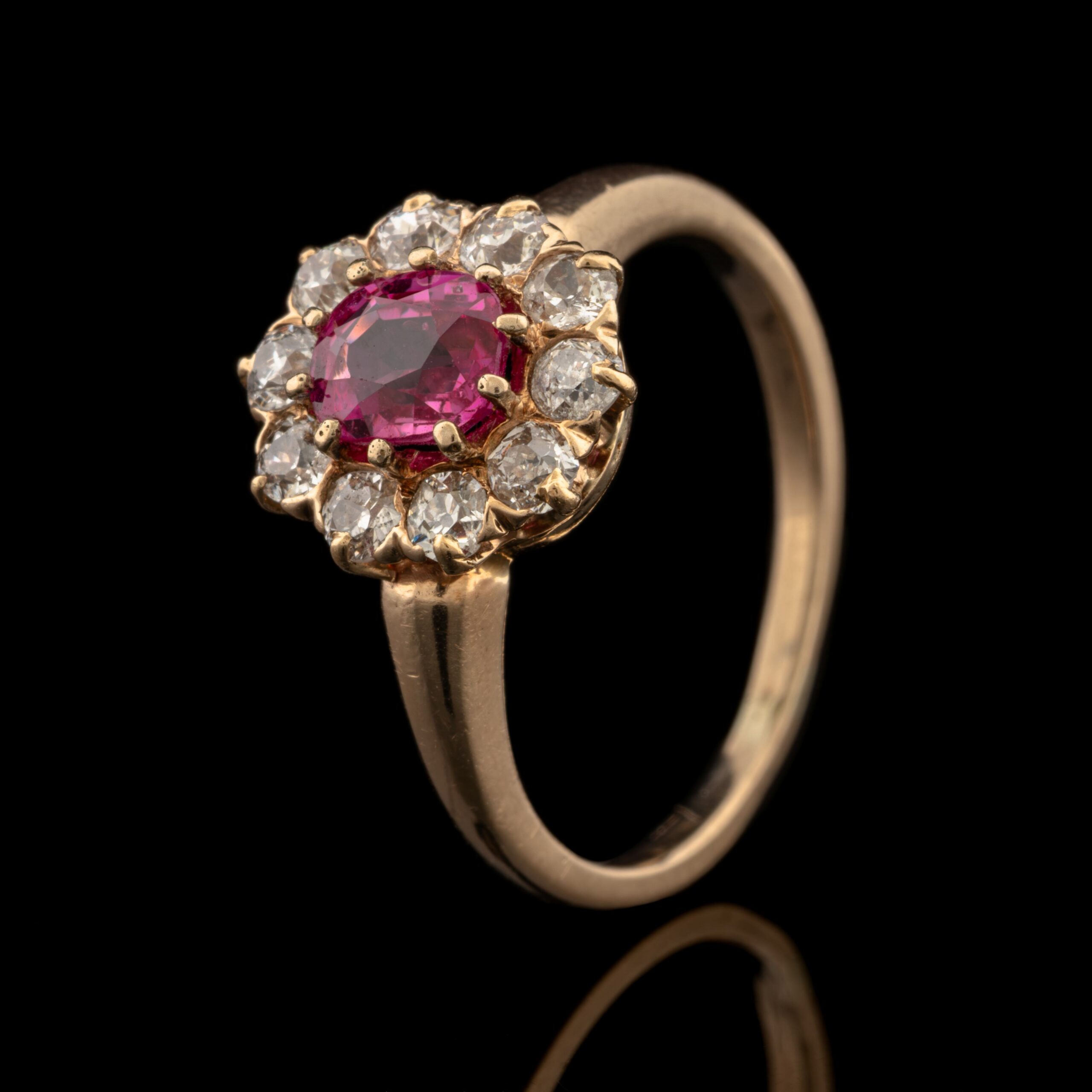 Vintage Ruby & Diamond Ring in 14K