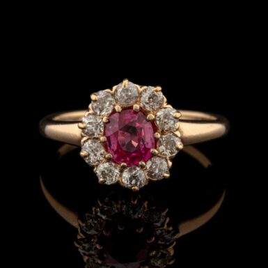Vintage Ruby & Diamond Ring in 14K
