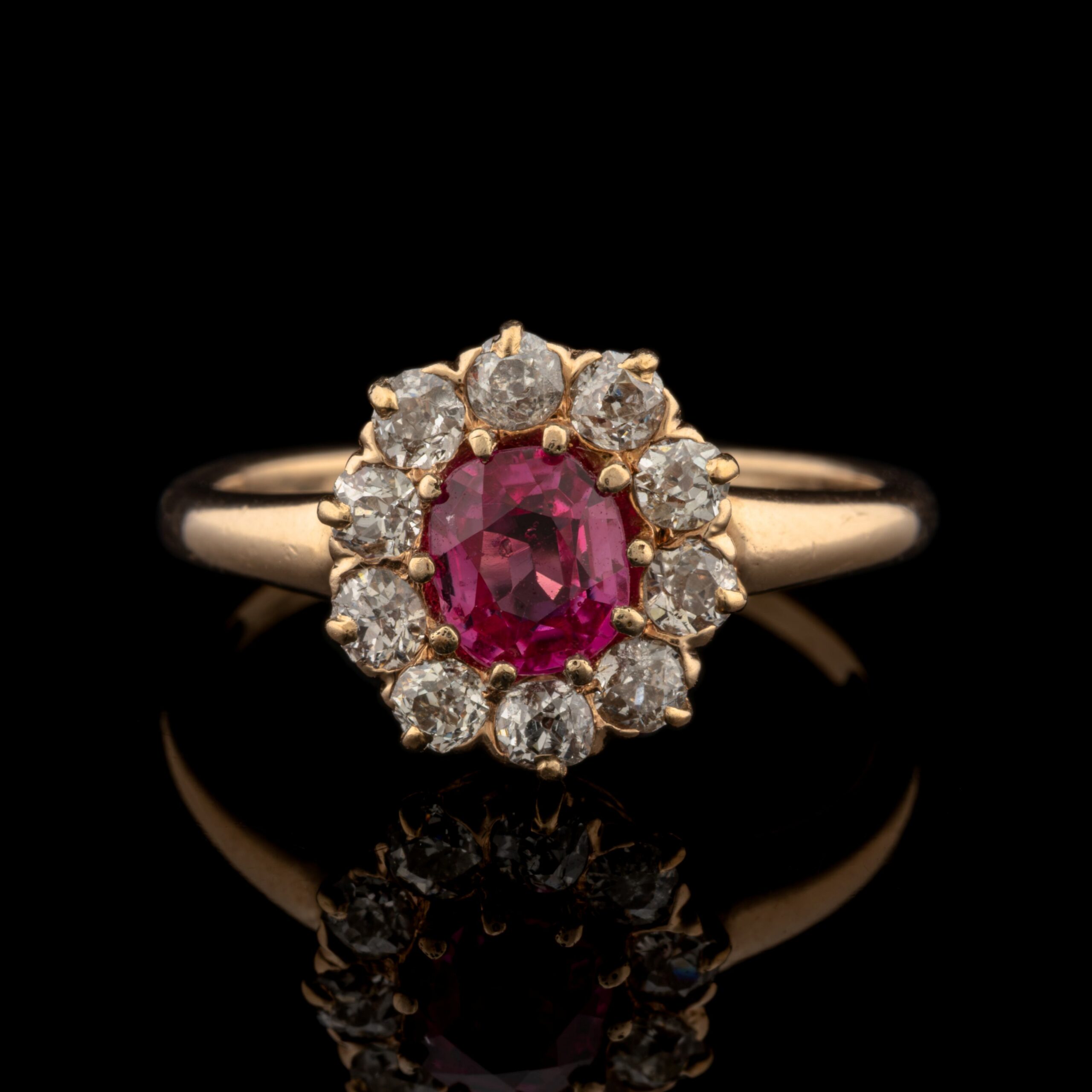 Vintage Ruby & Diamond Ring in 14K
