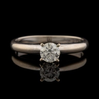 Pre-Owned Diamond Solitaire Ring 14K White Gold
