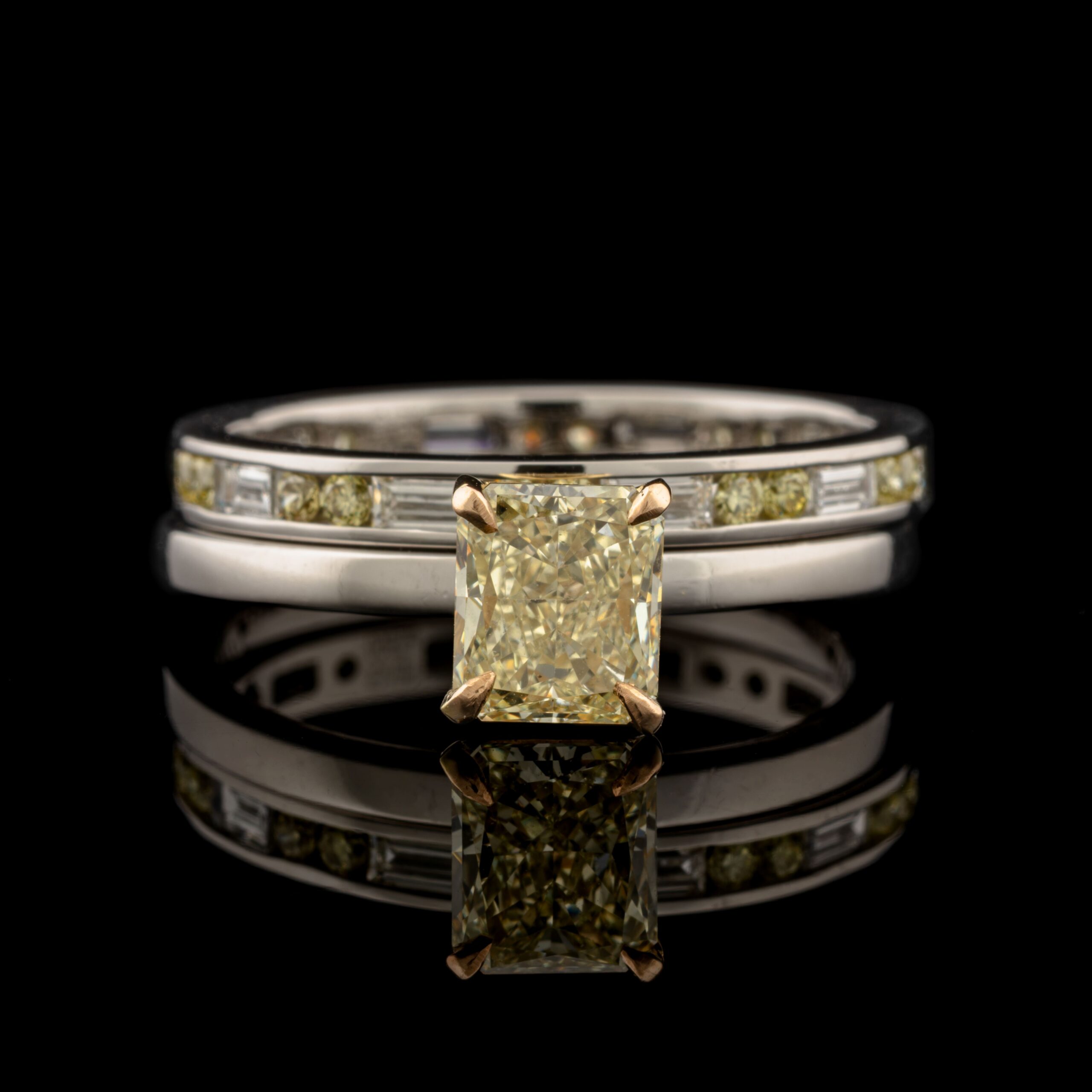 Sevgi Pre-Owned Natural White & Yellow Diamonds in Platinum & 18K White Gold