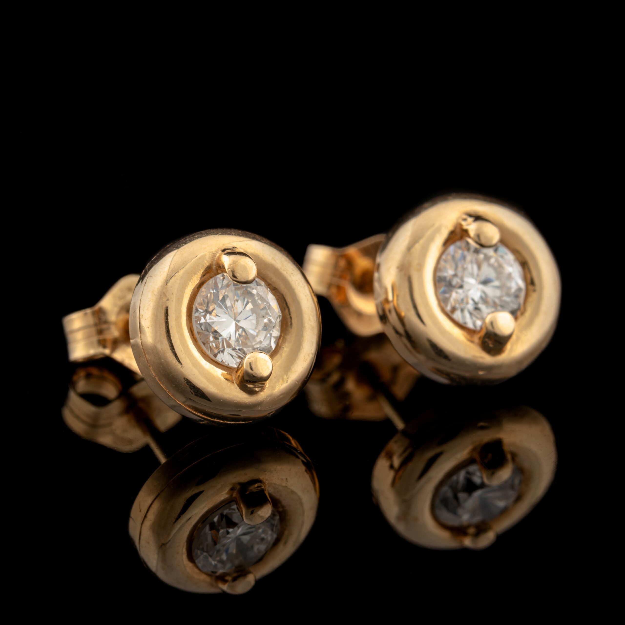 Pre-Owned Diamond Donut Earrings in 14K