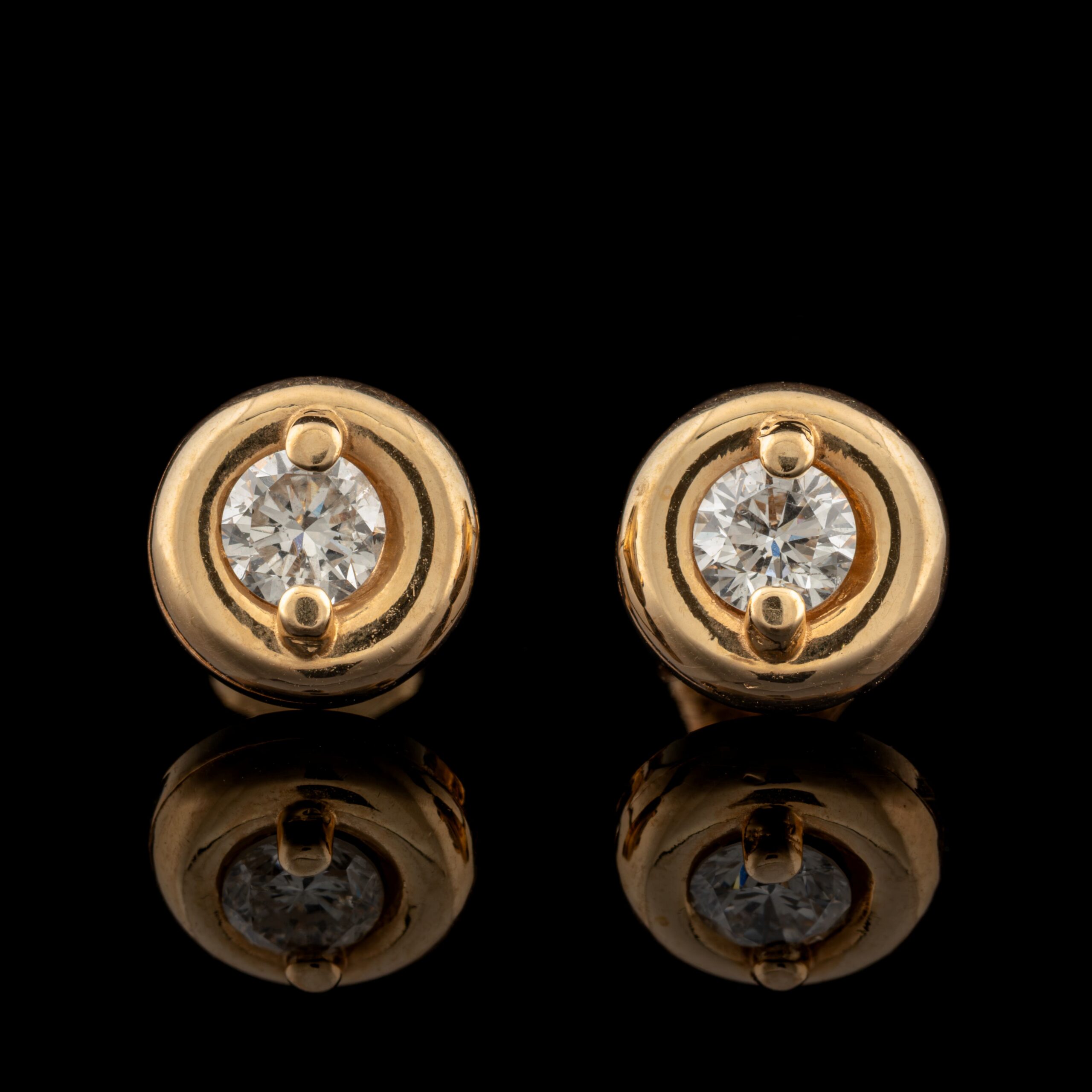 Pre-Owned Diamond Donut Earrings in 14K
