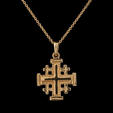 Pre-Owned Jerusalem Cross Necklace in 14K