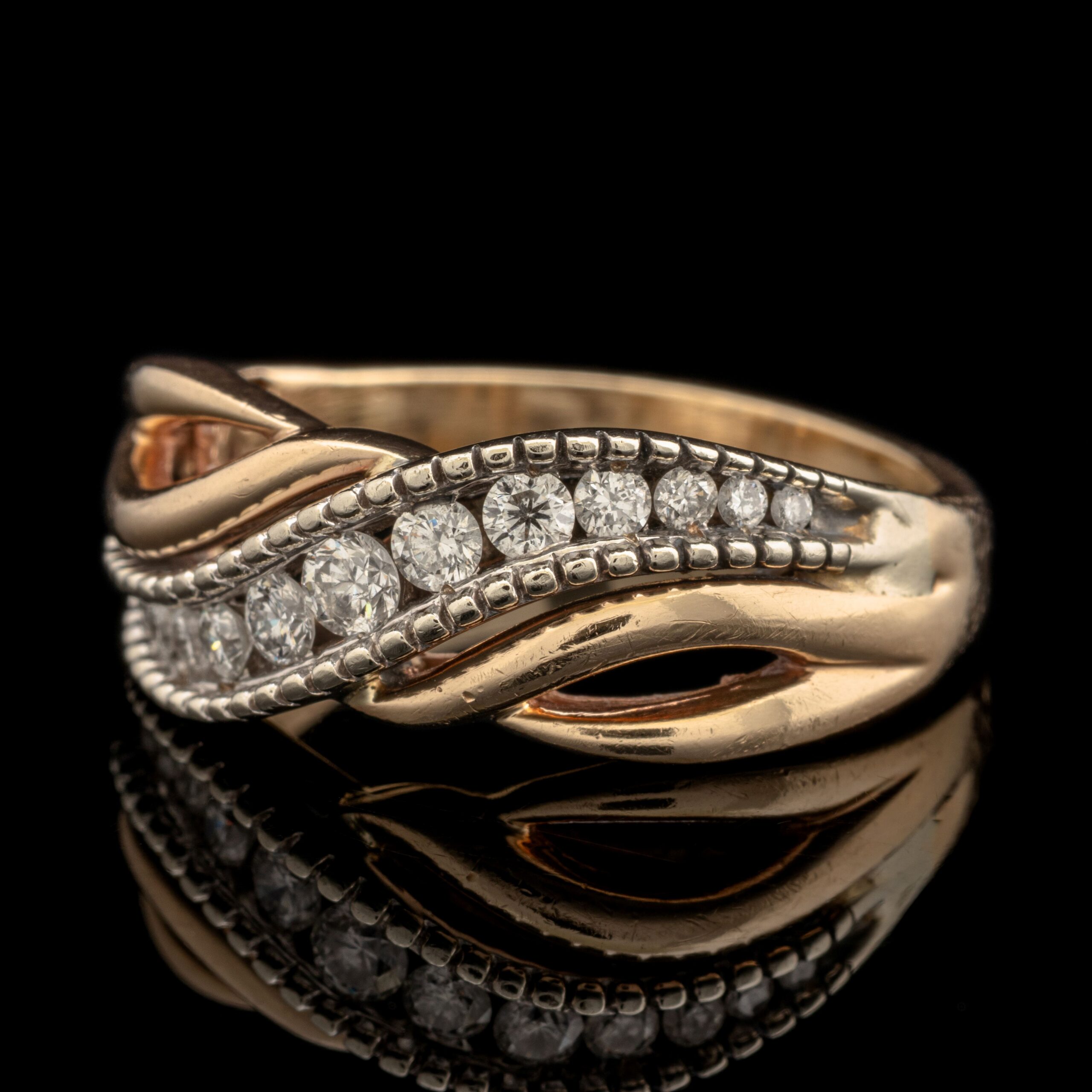 Pre-Owned Diamond Band in Two-Tone 14K