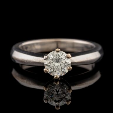 Pre-Owned Diamond Solitaire Ring in 18K White Gold