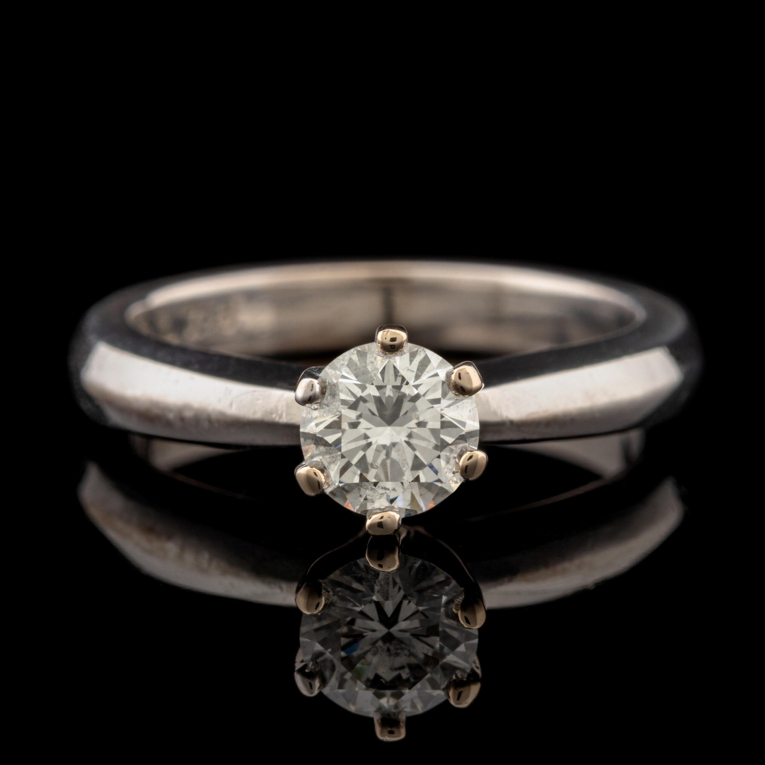 Pre-Owned Diamond Solitaire Ring in 18K White Gold