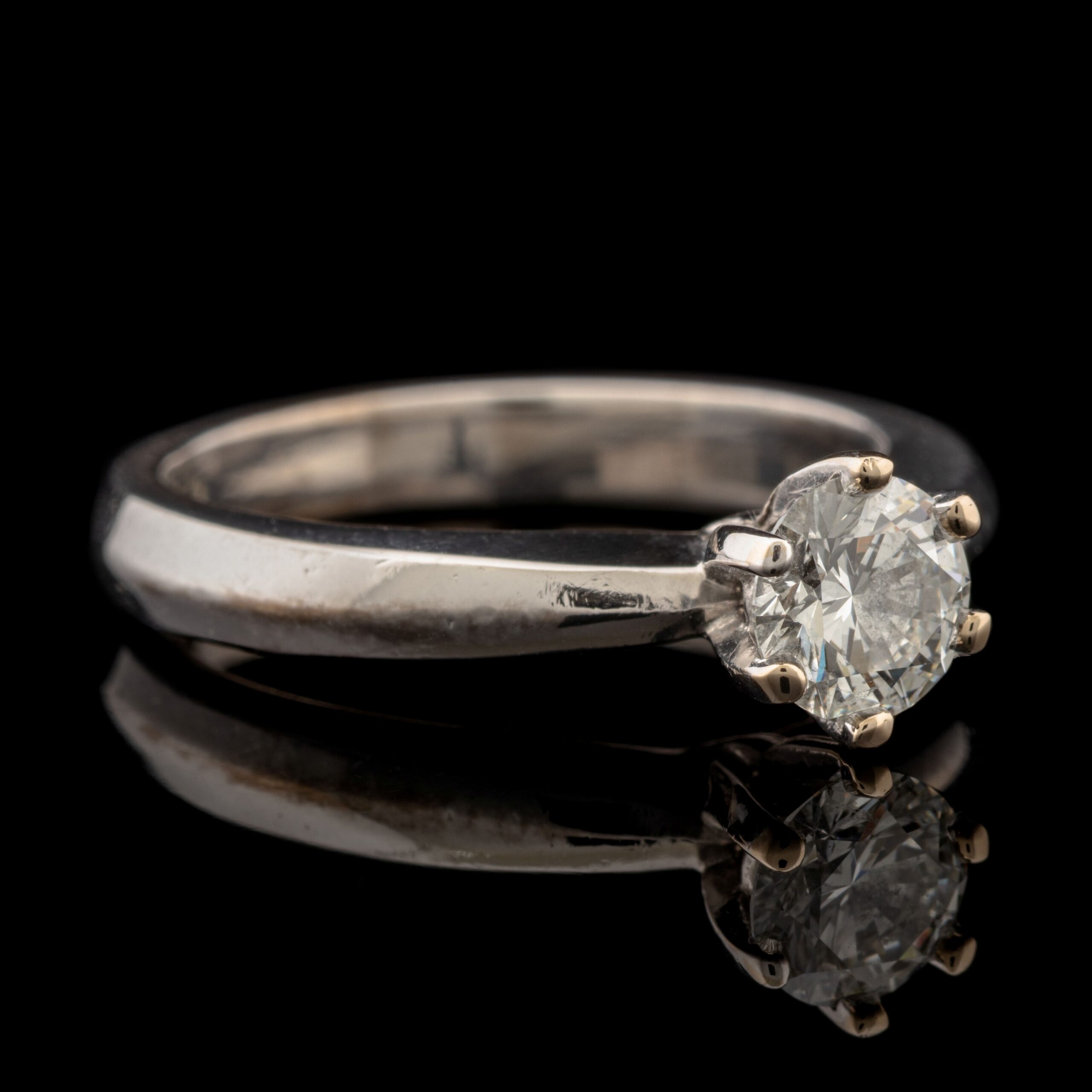 Pre-Owned Diamond Solitaire Ring in 18K White Gold